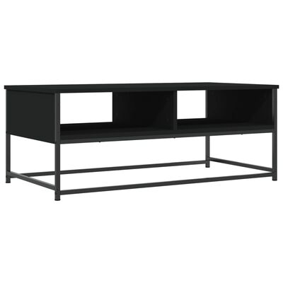 vidaXL Mesa de centro madera de ingeniería negro 100x51x40 cm