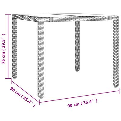 vidaXL Set comedor de jardín 3 pzas con cojines ratán sintético beige