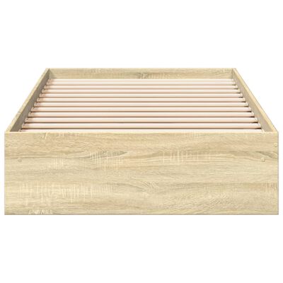 vidaXL Cama con cajones madera ingeniería roble Sonoma 90x200 cm