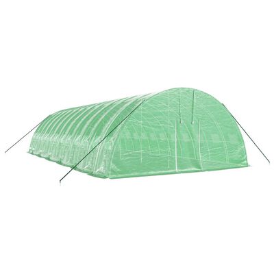 vidaXL Invernadero con estructura de acero verde 72 m² 12x6x2,85 m