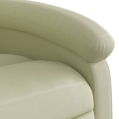 vidaXL Sillón reclinable de cuero auténtico crema