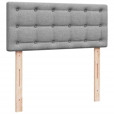 vidaXL Cama box spring con colchón tela gris claro 120x200 cm