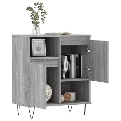 vidaXL Aparador de madera contrachapada gris Sonoma 60x35x70 cm