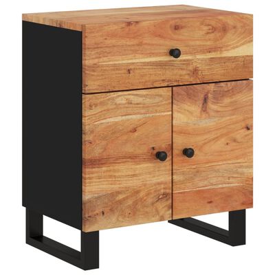 vidaXL Mesita de noche madera acacia madera contrachapada 50x33x60 cm