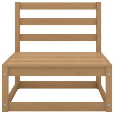 vidaXL Set de muebles de jardín 13 pzas madera maciza pino marrón miel