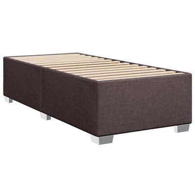 vidaXL Cama box spring con colchón tela marrón oscuro 100x200 cm