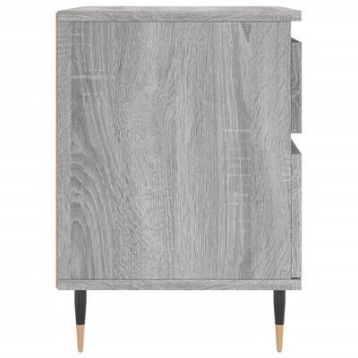 vidaXL Mesita de noche 2 uds madera ingeniería gris Sonoma 40x35x50 cm