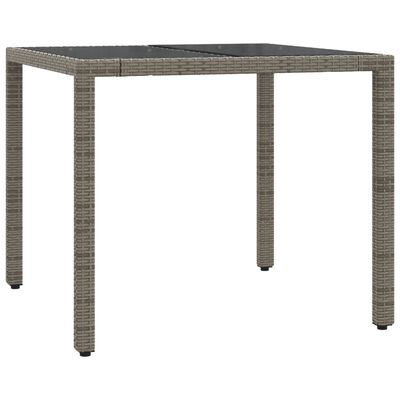 vidaXL Set comedor de jardín 5 piezas con cojines ratán sintético gris