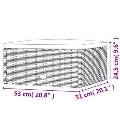 vidaXL Set de muebles de jardín 6 pzas y cojines ratán sintético gris