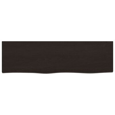 vidaXL Estante pared madera roble tratada marrón oscuro 100x30x(2-6)cm