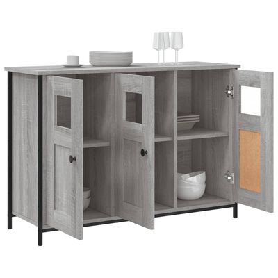 vidaXL Aparador de madera de ingeniería gris Sonoma 100x35x70 cm