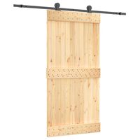 vidaXL Puerta corredera con herrajes madera maciza de pino 100x210 cm