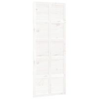 vidaXL Puerta de granero madera maciza pino blanca 80x1,8x214 cm