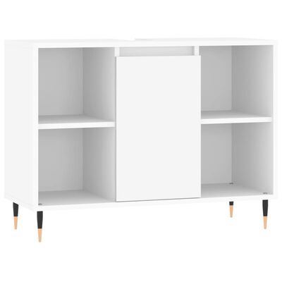 vidaXL Juego de muebles de baño 3 pzas madera contrachapada blanco