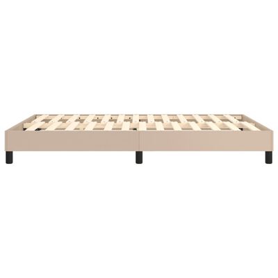 vidaXL Estructura de cama de cuero sintético capuchino 140x200 cm