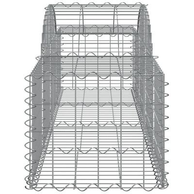 vidaXL Cestas de gaviones 12 uds forma de arco hierro 200x50x40/60 cm