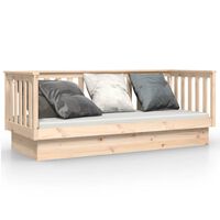 vidaXL Sofá cama de madera maciza de pino 75x190 cm