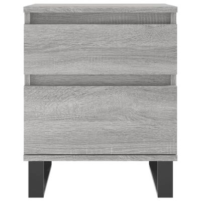 vidaXL Mesita de noche 2 uds madera ingeniería gris Sonoma 40x35x50 cm