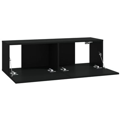 vidaXL Set de muebles para TV 8 piezas madera contrachapada negro