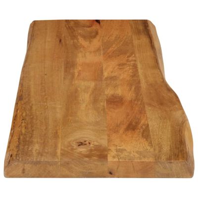 vidaXL Tablero de mesa borde natural madera maciza mango 120x40x3,8 cm