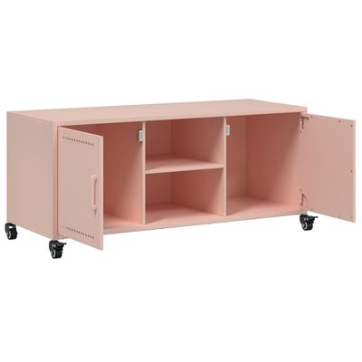 vidaXL Mueble de TV acero rosa 100,5x39x43,5 cm