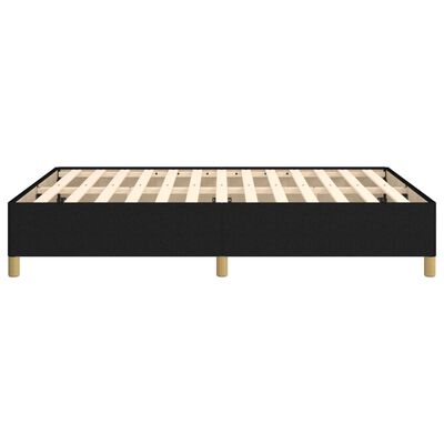 vidaXL Cama sin colchón tela negro 140x190 cm