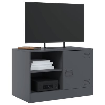 vidaXL Mueble para TV de acero gris antracita 67x39x44 cm