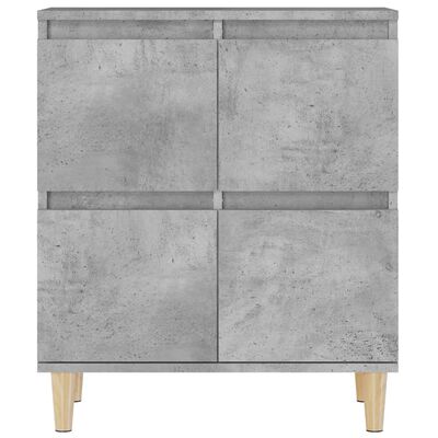 vidaXL Aparadores 3 uds madera contrachapada gris hormigón 60x35x70 cm