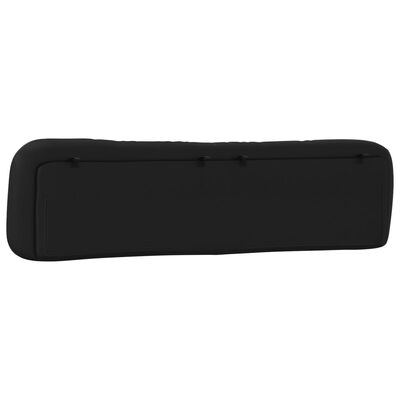 vidaXL Cabecero de cama acolchado cuero sintético negro 200 cm