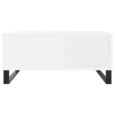 vidaXL Mesa de centro madera contrachapada blanco 80x80x36,5 cm