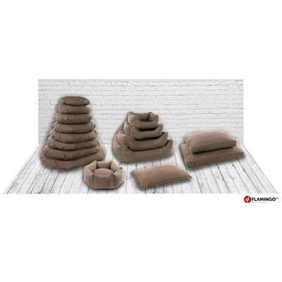 FLAMINGO Cama para perros y cremallera Panama hexagonal taupe 50x18 cm