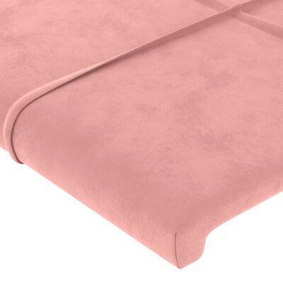 vidaXL Cama box spring con colchón terciopelo rosa 100x200 cm