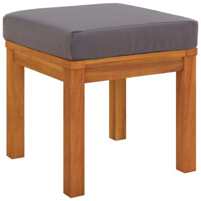 vidaXL Juego comedor jardín con cojines 11 piezas madera maciza acacia