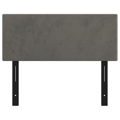 vidaXL Cabecero de terciopelo gris oscuro 100x5x78/88 cm