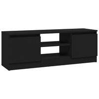 vidaXL Mueble de TV con puerta negro 102x30x36 cm