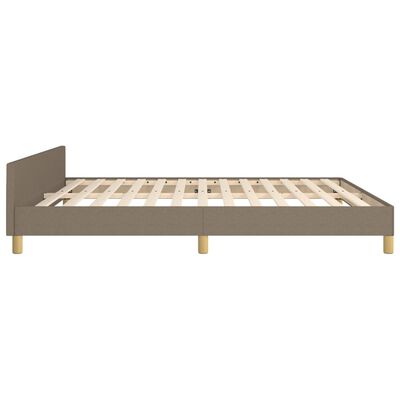 vidaXL Cama sin colchón tela gris taupe 180x200 cm