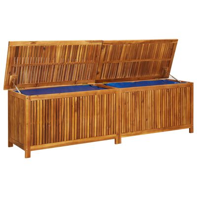 vidaXL Caja de almacenaje de jardín madera maciza acacia 200x50x58 cm