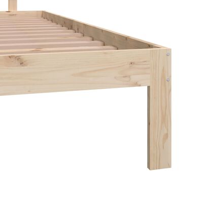 Estructura de cama para colchón de 160x200 cm de madera de pino acabado  natural VidaXL