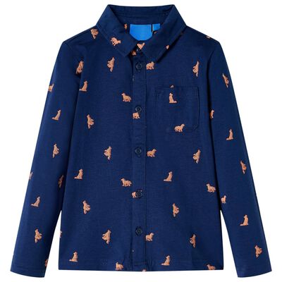 Camisa infantil azul marino 140