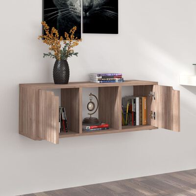 vidaXL Mueble TV madera de ingeniería roble sonoma 88,5x27,5x30,5 cm