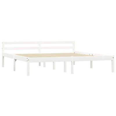 vidaXL Estructura de cama sin colchón madera de pino blanco 180x200 cm