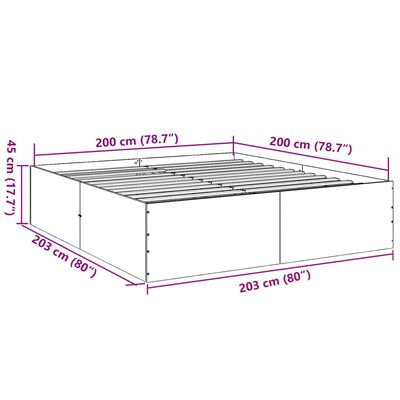 vidaXL Estructura de cama madera de ingeniería roble Sonoma 200x200 cm