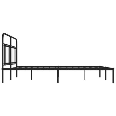 vidaXL Estructura cama sin colchón con cabecero metal negro 183x213 cm