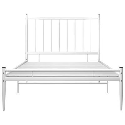 vidaXL Estructura de cama sin colchón metal blanco 100x200 cm