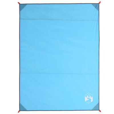 vidaXL Manta de picnic con piquetas azul 205x155 cm