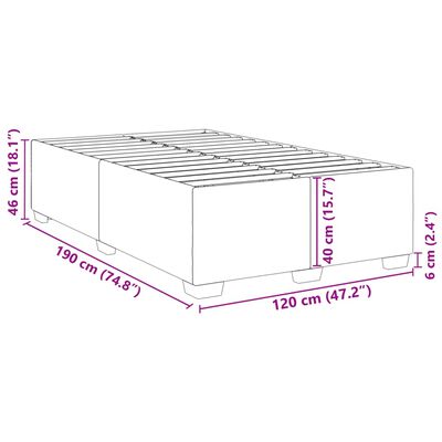 vidaXL Estructura de cama cuero sintético blanco 120x190 cm