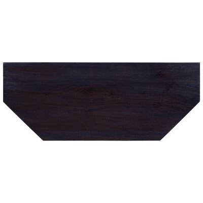 vidaXL Mueble para TV madera maciza de caoba negro café 100x40x45 cm