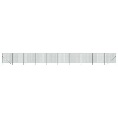 vidaXL Cerca de alambre de acero galvanizado verde 1,4x25 m