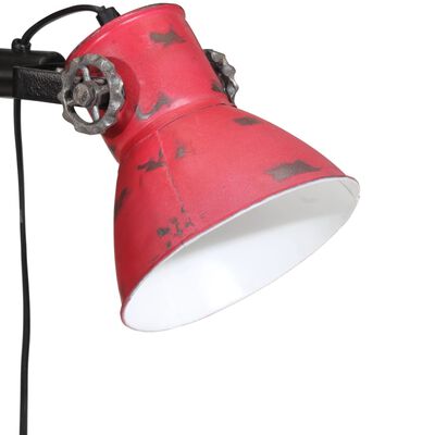 vidaXL Lámpara de pie rojo desgastado 25 W E27 25x25x90/160 cm