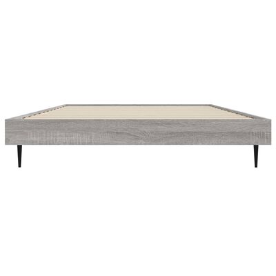 vidaXL Estructura de cama madera de ingeniería gris Sonoma 100x200 cm